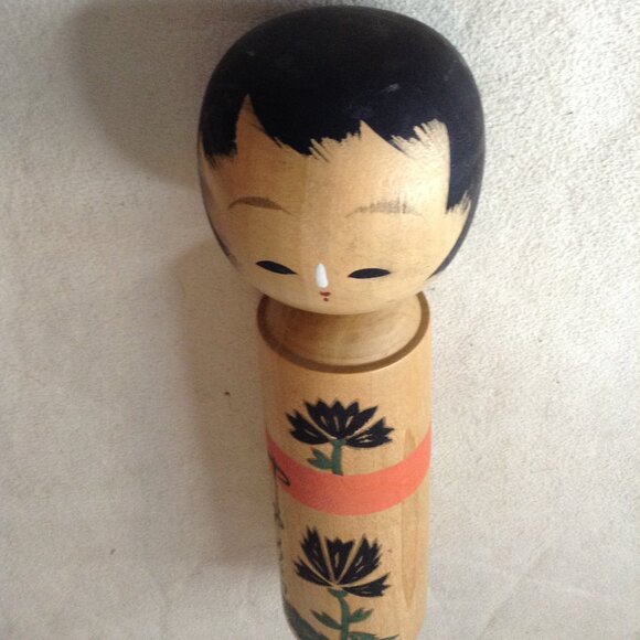 VTG Japanese Kokeshi Doll; "Sleeping"; Dento, signed, wood turned; Asian collect - Picture 5 of 6